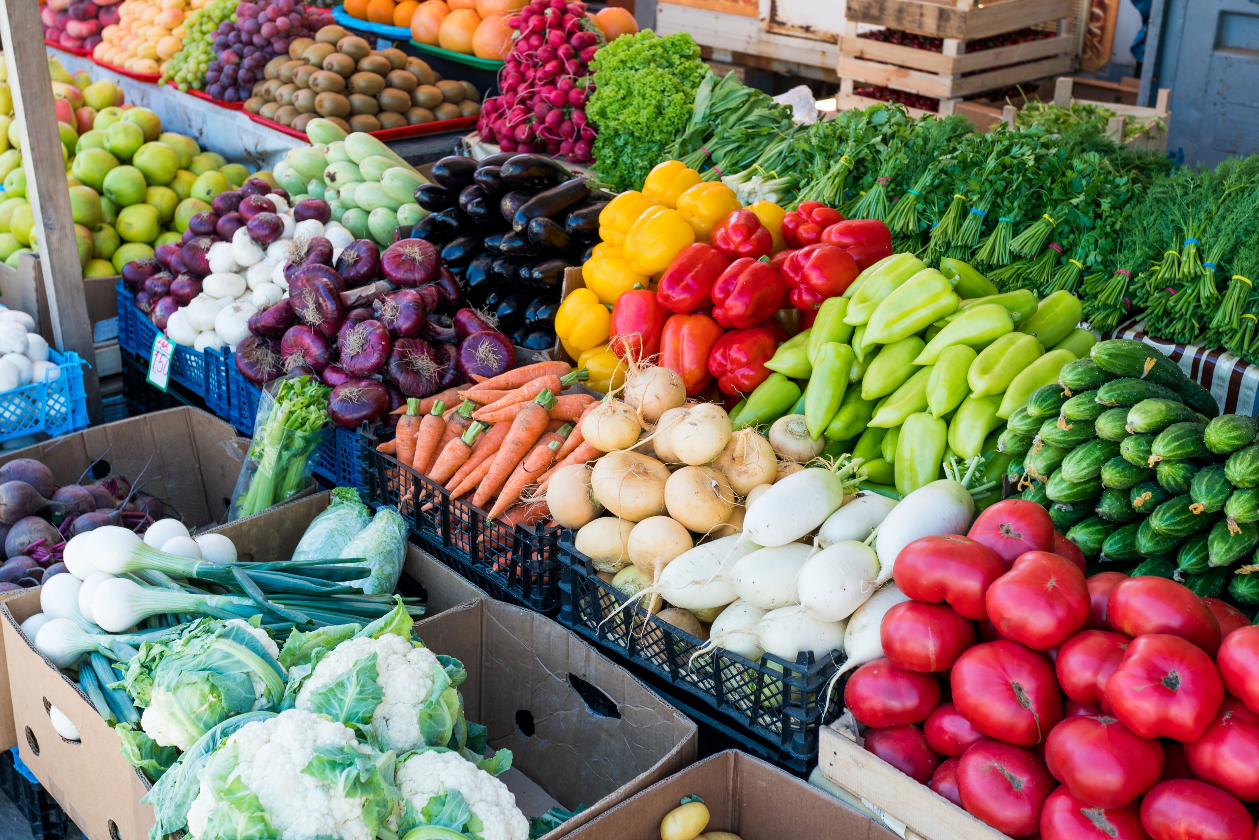 Fresh fruits and vegetables
